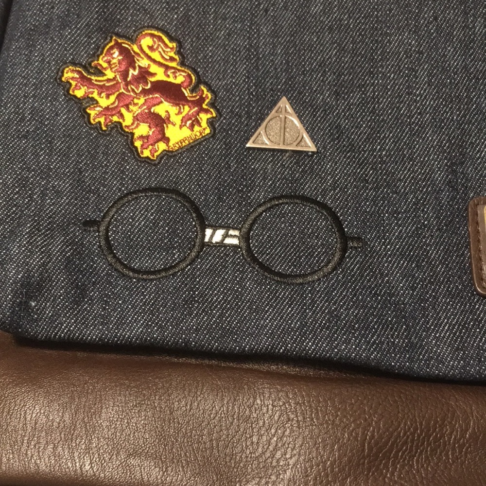 Loungefly Harry Potter Hogwarts Denim Backpack - Picture 12 of 12